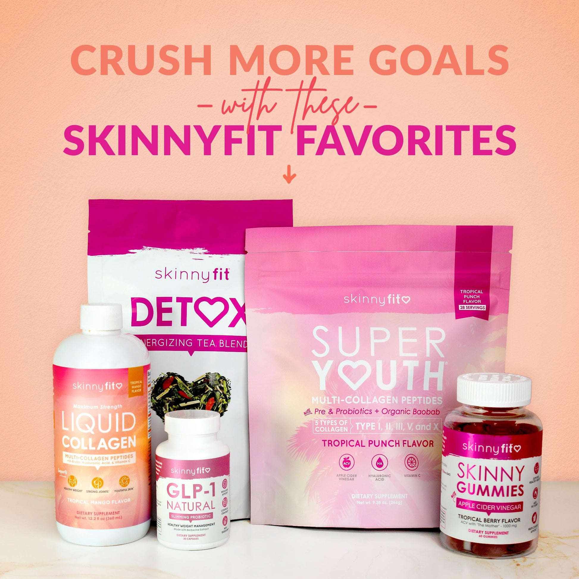 SkinnyFit - Fit IV Slimming Hydration Powder, Tropical Watermelon (Jar, 28 Scoops) - New & Improved Formula - Electrolytes, Vitamin C, Vitamin B3 - Vegan, Gluten Free, Dairy Free - Beauty & Self Care - Maple Wellness Supplements