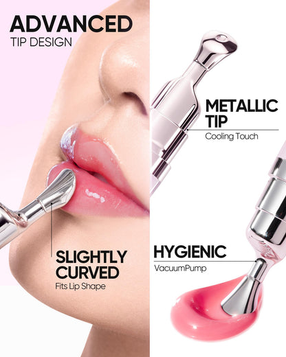 SKINTIFIC Peptide Brightening Lip Serum, Hydrating & Plumping Tinted Lip Gloss, Moisturizing Lip Balm with Polypeptides - Maple Wellness Supplements