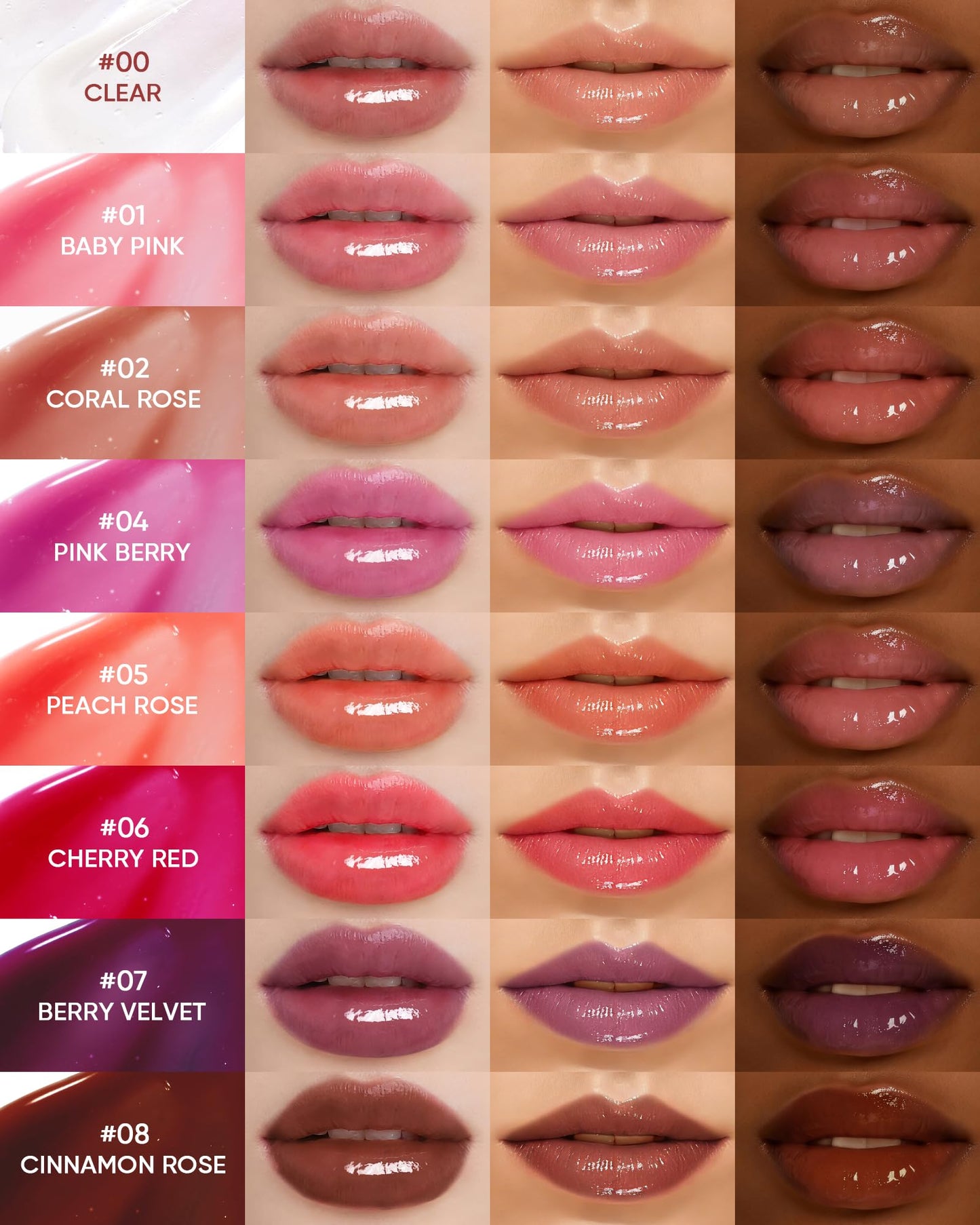 SKINTIFIC Peptide Brightening Lip Serum, Hydrating & Plumping Tinted Lip Gloss, Moisturizing Lip Balm with Polypeptides - Maple Wellness Supplements