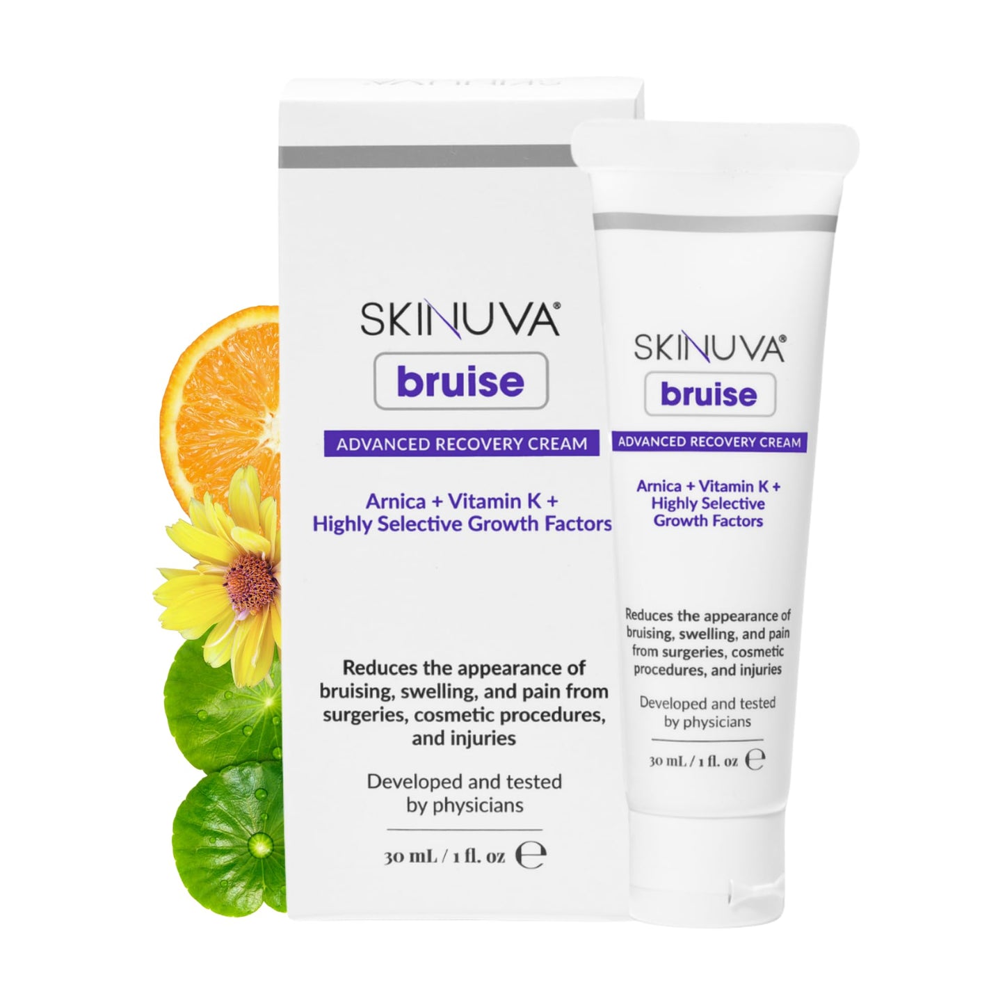 Skinuva® Bruise Advanced Recovery Cream - Topical Bruise Cream Formulated with Growth Factors, Arnica & Vitamin K (1 oz) - Maple Wellness Supplements