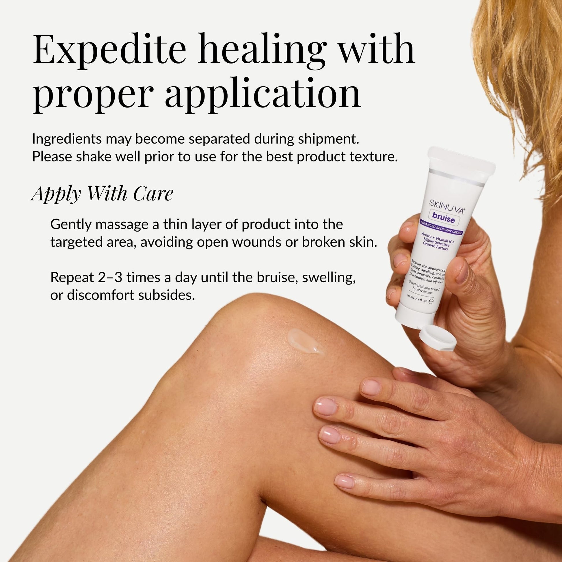 Skinuva® Bruise Advanced Recovery Cream - Topical Bruise Cream Formulated with Growth Factors, Arnica & Vitamin K (1 oz) - Maple Wellness Supplements