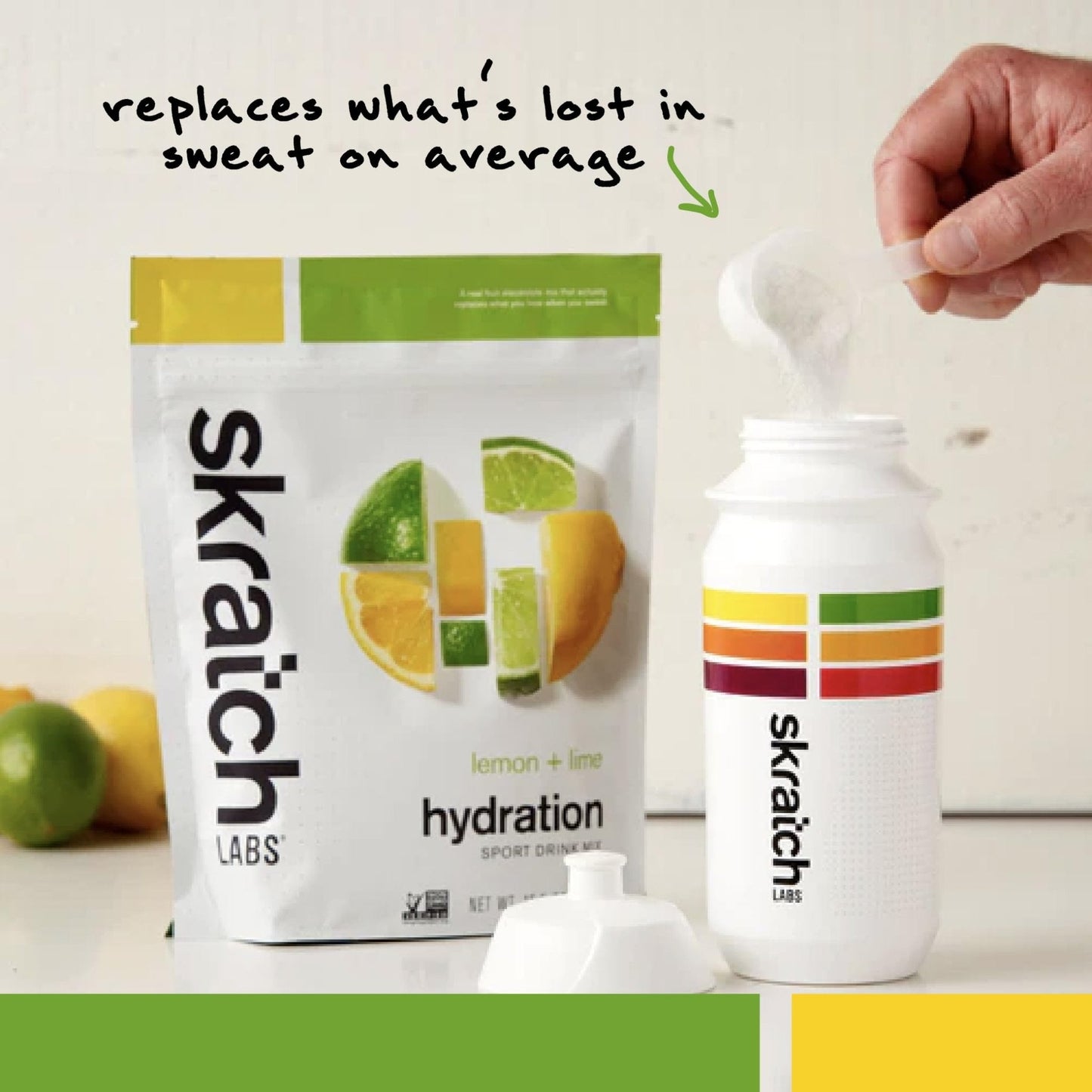 Skratch Labs Hydration Sports Drink Mix – Real‑Fruit Electrolyte Powder for Fast Hydration & Endurance | Lemon & Lime | 20 Servings | Vegan, Non‑GMO, Clean Ingredients - Maple Wellness Supplements