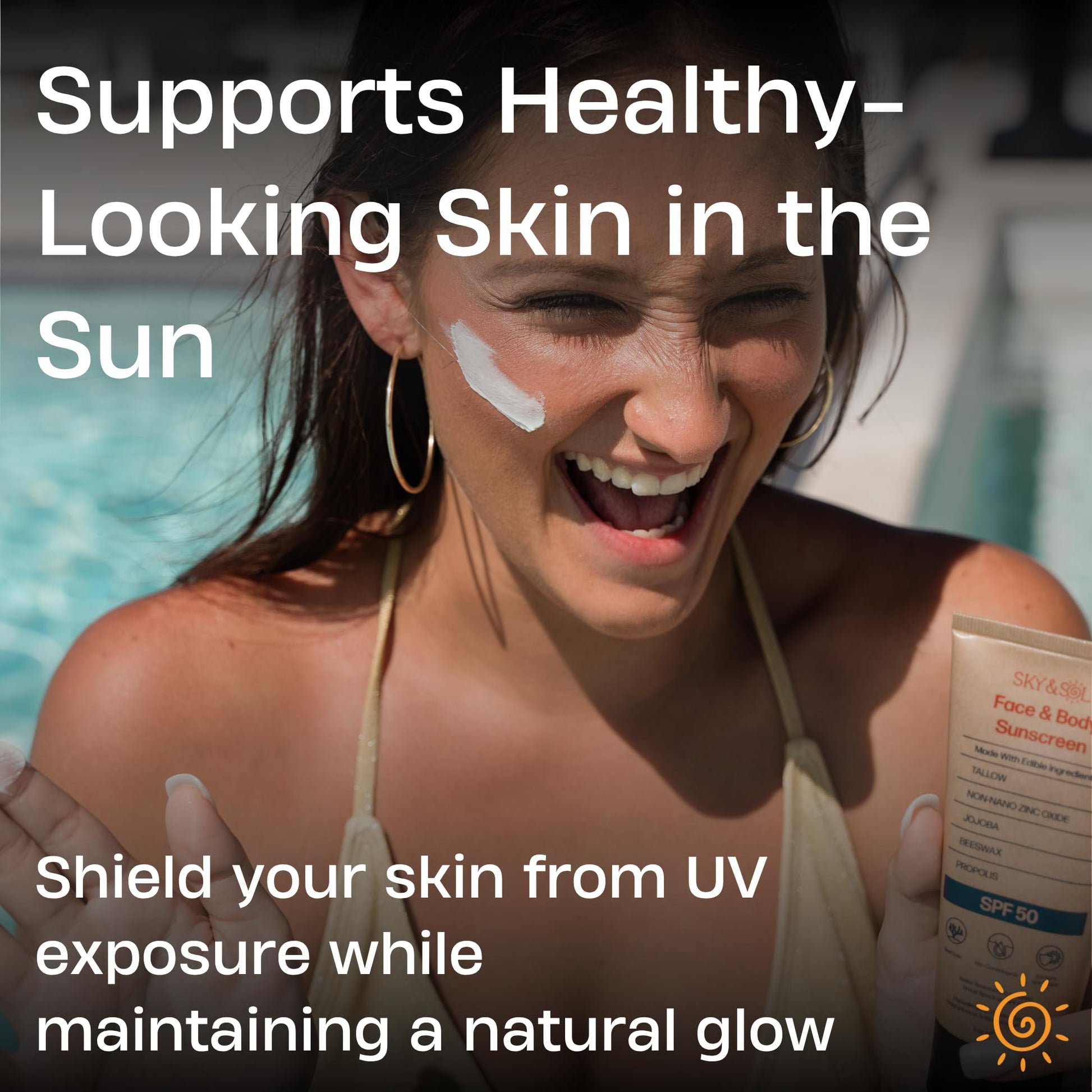 Sky and Sol Mineral Sunscreen SPF 50 | With Grass-Fed Tallow & Zinc Oxide | Non-Greasy - Maple Wellness Supplements