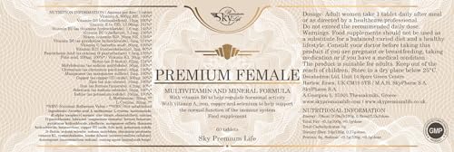 Sky Premium Life Female Multivitamin and Minerals Food Supplement – 60 Tablets - Maple Wellness Supplements