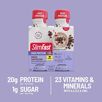 SlimFast Advanced Energy High Protein Meal Replacement Shake, Rich Chocolate, 20g - Maple Wellness Supplements