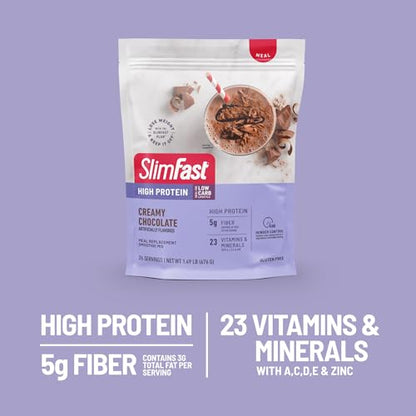 SlimFast High Protein Meal Replacement Powder, 26 Servings, Advanced Nutrition - Maple Wellness Supplements