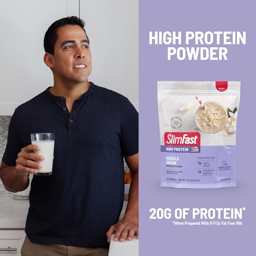 SlimFast High Protein Meal Replacement Powder, 26 Servings, Advanced Nutrition - Maple Wellness Supplements