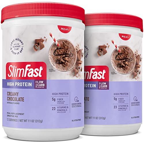 SlimFast High Protein Meal Replacement Shake Powder, 12 Servings (Pack of 2) , Advanced - Maple Wellness Supplements