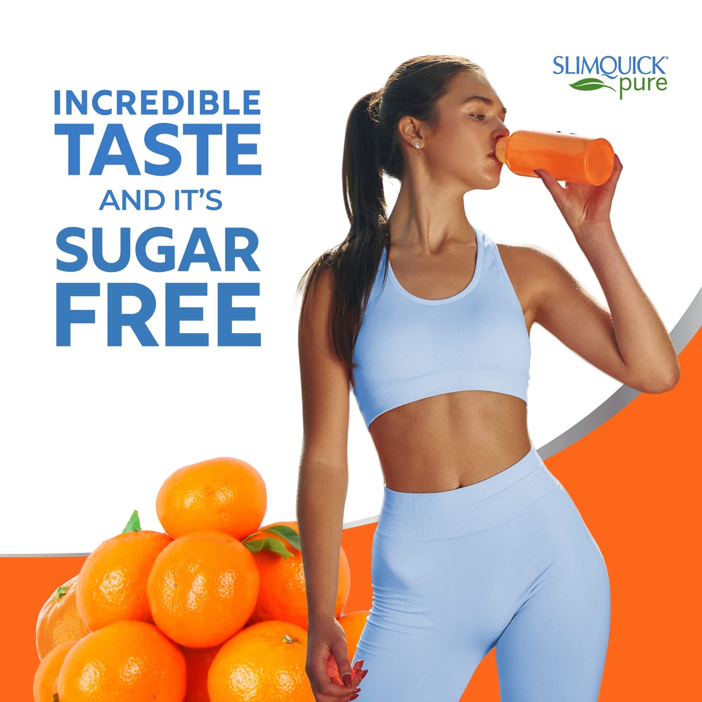 SlimQuick Extra Strength Weight Management Drink Mix for Women, Tangerine - Helps Metabolism, Keeps Full for Longer with Green Tea - Maple Wellness Supplements