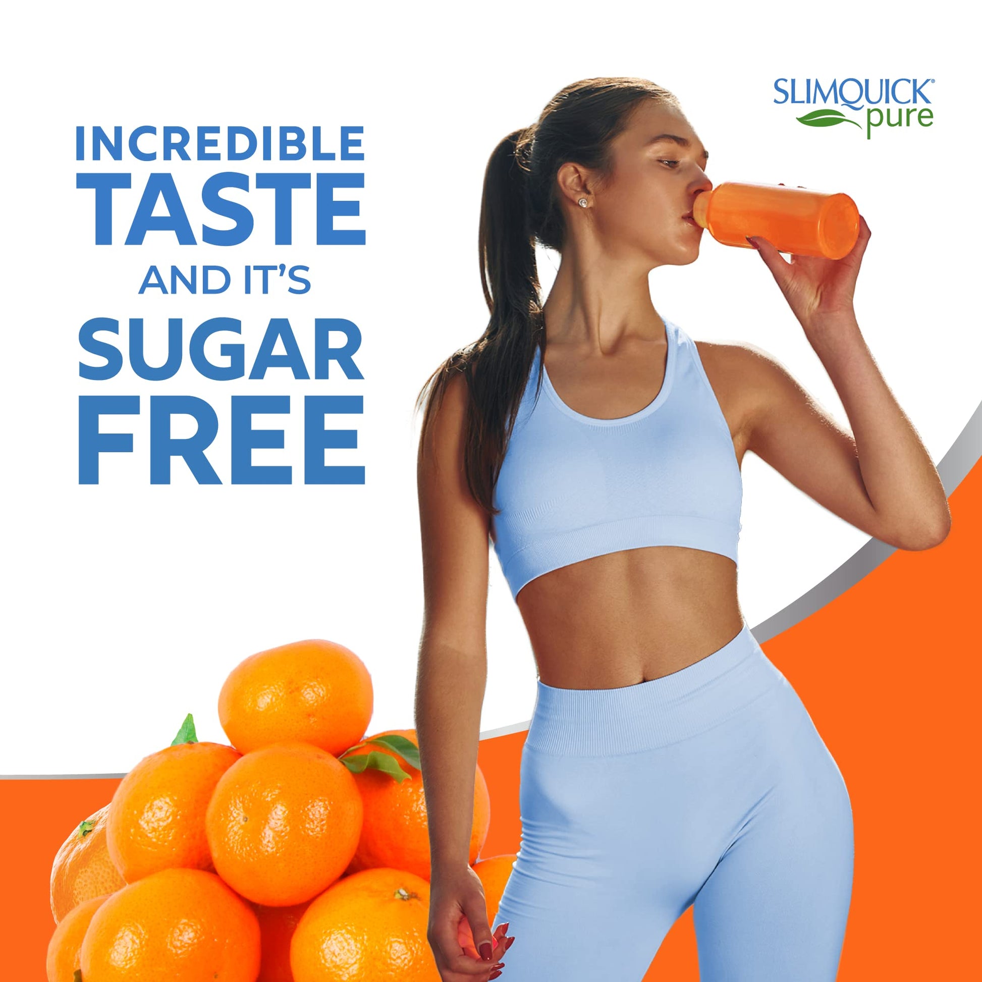 SlimQuick Extra Strength Weight Management Drink Mix for Women, Tangerine - Helps Metabolism, Keeps Full for Longer with Green Tea - Maple Wellness Supplements