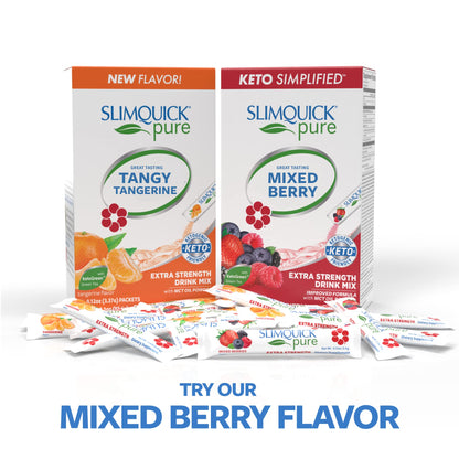 SlimQuick Extra Strength Weight Management Drink Mix for Women, Tangerine - Helps Metabolism, Keeps Full for Longer with Green Tea - Maple Wellness Supplements