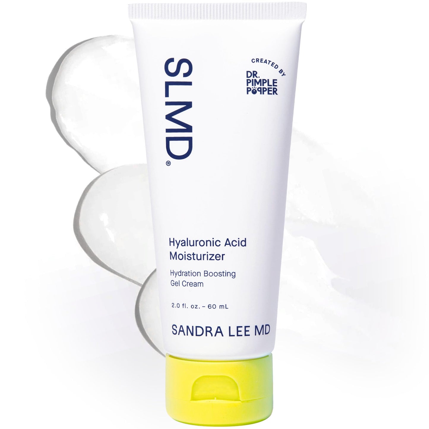 SLMD by Dr. Pimple Popper | Hyaluronic Acid Face Moisturizer 2.0 fl. oz. Hyaluronic Acid Moisturizer Cream for Face, Lightweight, Oil-Free Hydration for All Skin Types, Smooths & Soothes. - Maple Wellness Supplements