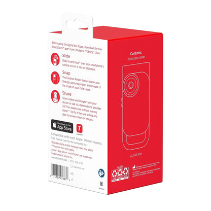SmartCheck Digital Ear Scope from Children's Tylenol, Otoscope with Light, 1 Otoscope Clamp, 12 Specula Tips + Children's Tylenol Pain + Fever Medicine with Acetaminophen, 8 fl. oz - Maple Wellness Supplements