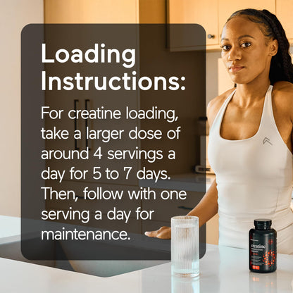 SMARTERNUTRITION Creatine Monohydrate Pills with 2500mg (2.5g) Per Serving, Vegan Capsules - Pre & Post Workout Recovery Support, Promotes Muscle Mass &. Endurance - 60 Count[30-Day Supply] - Maple Wellness Supplements