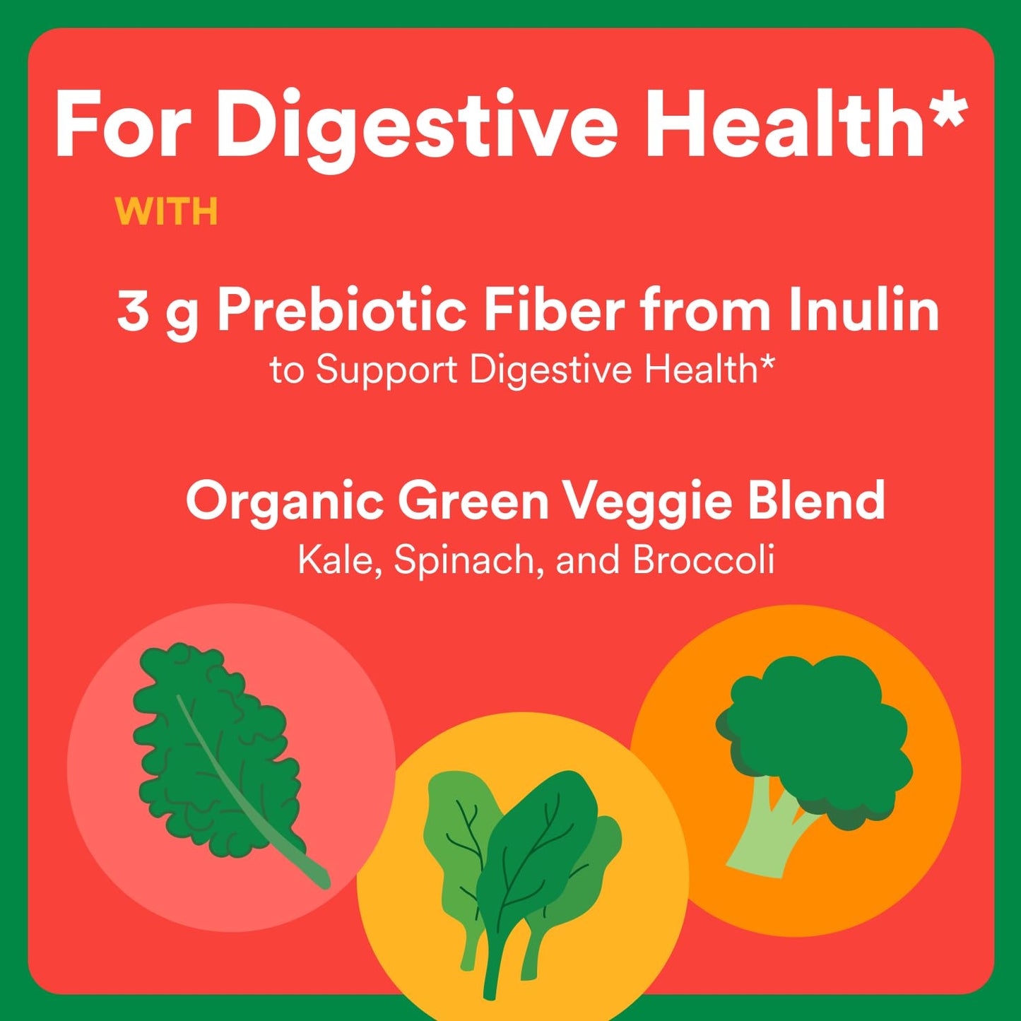 SmartyPants Kids Fiber & Veggies: Prebiotic Fiber Gummies for Kids, Fiber Supplement with Inulin, Organic Green Veggie Blend, Vegan, Gluten Free - Maple Wellness Supplements