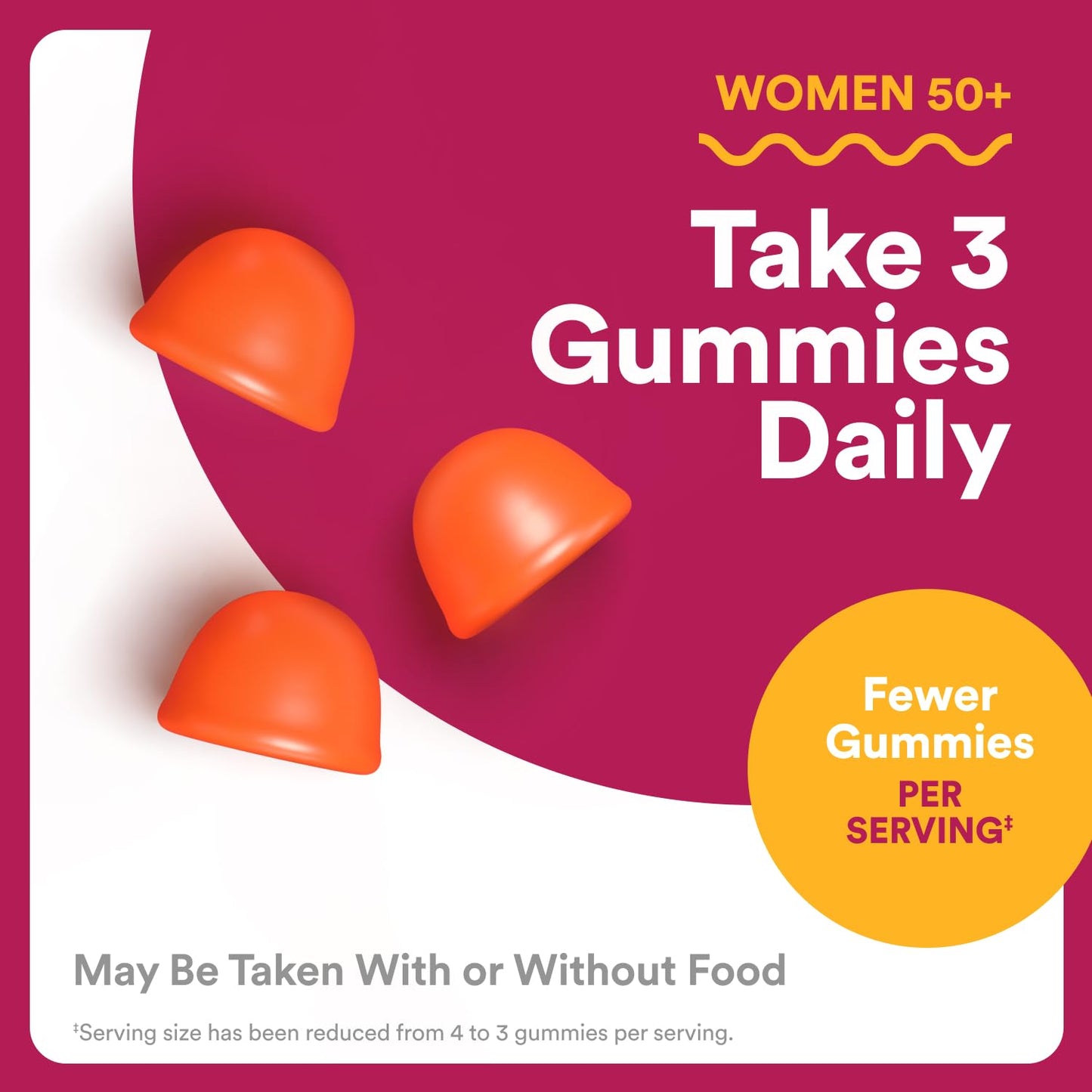 SmartyPants Multivitamin Gummy for Women 50 and Over, Omega 3 (DHA/EPA), Methylfolate, CoQ10, Vitamin D3, C, Vitamin B12, B6, A, K, Biotin - Maple Wellness Supplements