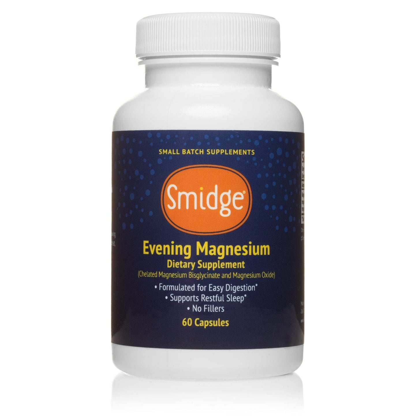 Smidge® Evening Magnesium Capsules, 60 ct. Pure, Non-GMO Magnesium Supplement to Support Rest & Relaxation. - Maple Wellness Supplements