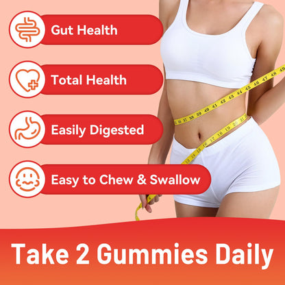SmildeHeal Fiber Gummies, Dietary Fiber, for Women and Men, Gut Health Support, Non-GMOs, Non-Gluten, Vegan, Mixed Berry and Strawberry Flavor, 60 Count Gummies - Maple Wellness Supplements