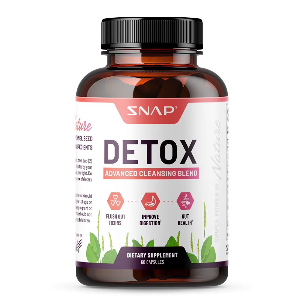 Snap Supplements Detox Cleanse Capsules - Advanced Blend for Full Body Detox & Cleans - Maple Wellness Supplements