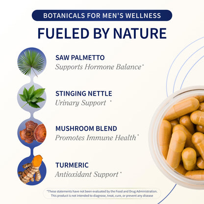 Snap Supplements Prostate Health Supplement with Saw Palmetto for Men, DHT Blocker - Helps Support Male Urinary Tract and Prostate for Mens Health - Maple Wellness Supplements