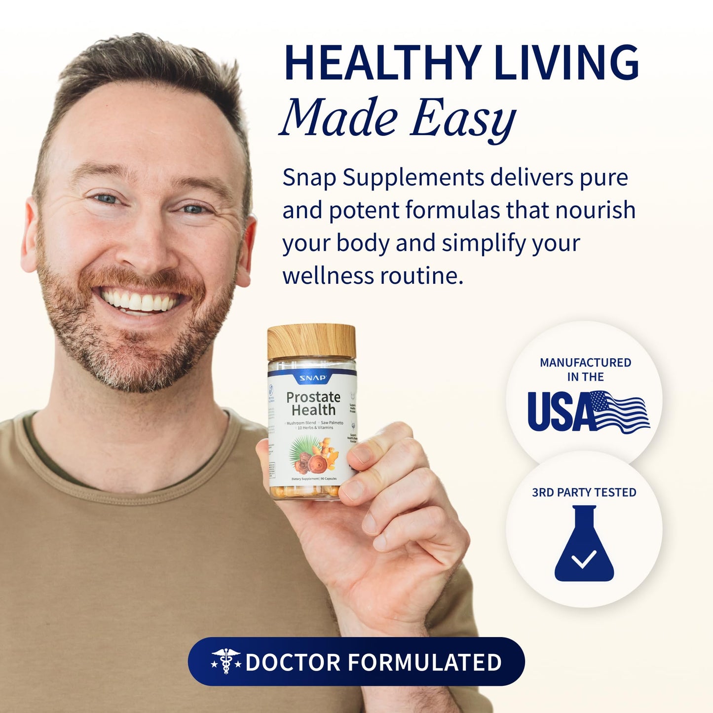 Snap Supplements Prostate Health Supplement with Saw Palmetto for Men, DHT Blocker - Helps Support Male Urinary Tract and Prostate for Mens Health - Maple Wellness Supplements