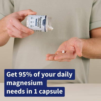 Snap Triple Magnesium Complex for Women & Men for Sleep & Muscle Support – 400mg, 3-in-1 Magnesium Supplement – Bisglycinate, Citrate & Oxide – Chelated for High-Absorption, 60 Vegetarian Capsules - Maple Wellness Supplements