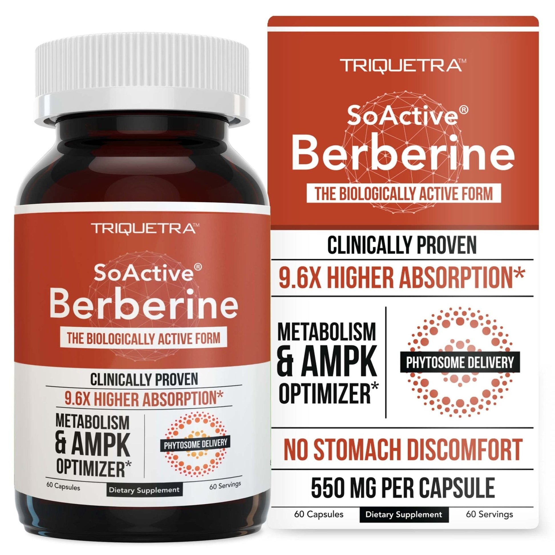 SoActive Berberine 550mg: 9.6X Higher Absorption, Clinically Proven Most Effective - Maple Wellness Supplements