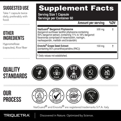 SoActive Bergamot: 2.5X More Effective, Italian Citrus Bergamot Phytosome - Clinically Validated | Enhanced with Grape Seed Extract - Maple Wellness Supplements
