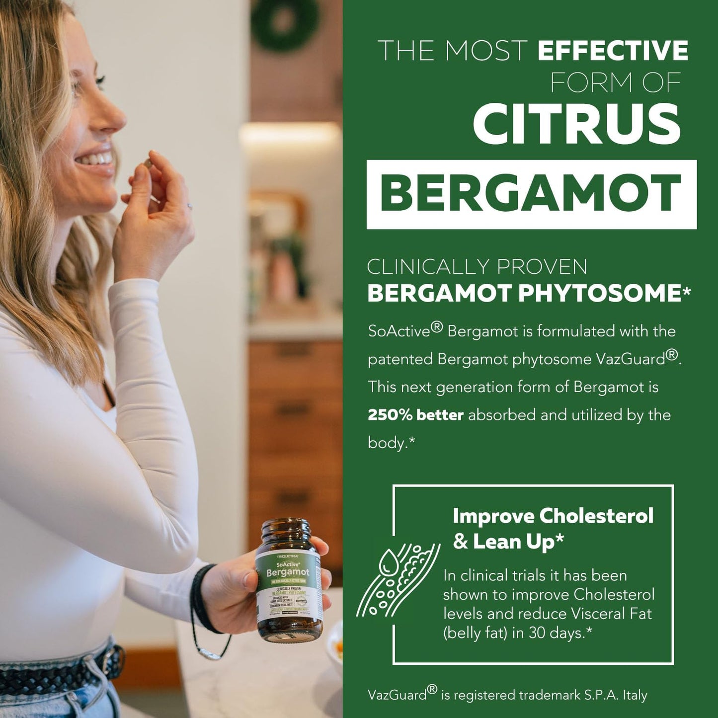 SoActive Bergamot: 2.5X More Effective, Italian Citrus Bergamot Phytosome - Clinically Validated | Enhanced with Grape Seed Extract - Maple Wellness Supplements