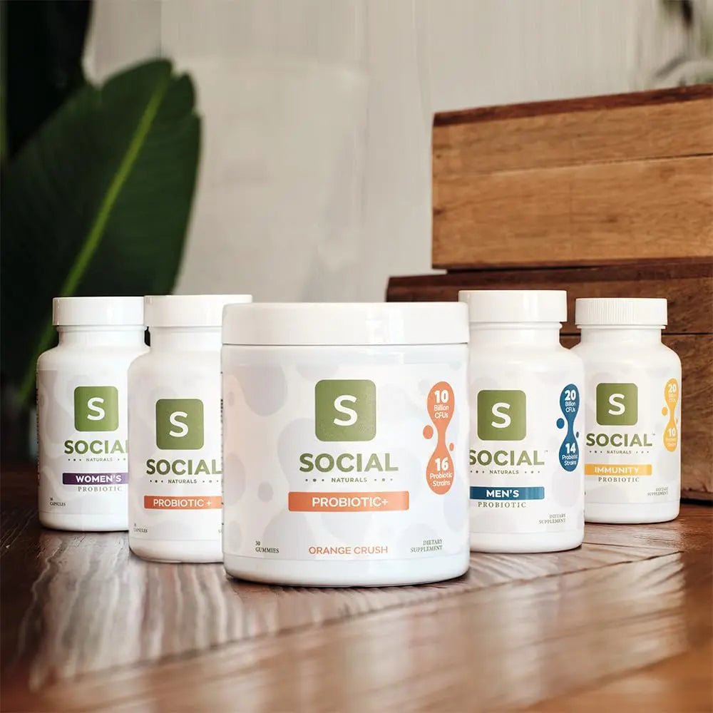 Social Naturals Daily Probiotic | 20 Billion CFU | Multi-Strain with Prebiotic + Postbiotic | Gut Health & Digestion Support | Vegan | 30 Capsules - Maple Wellness Supplements