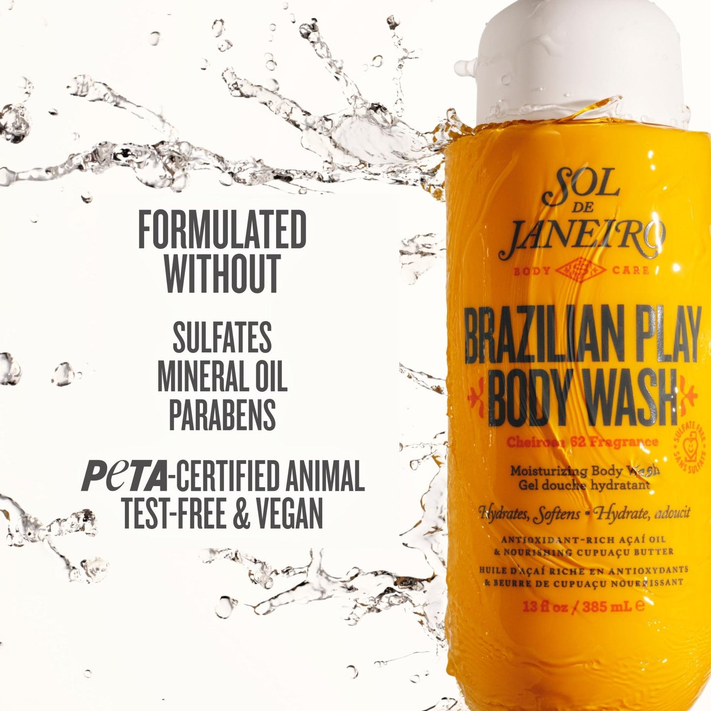 Sol de Janeiro Brazilian Play Moisturizing Shower Cream Gel Body Wash 385mL/13.0 fl oz. - Maple Wellness Supplements