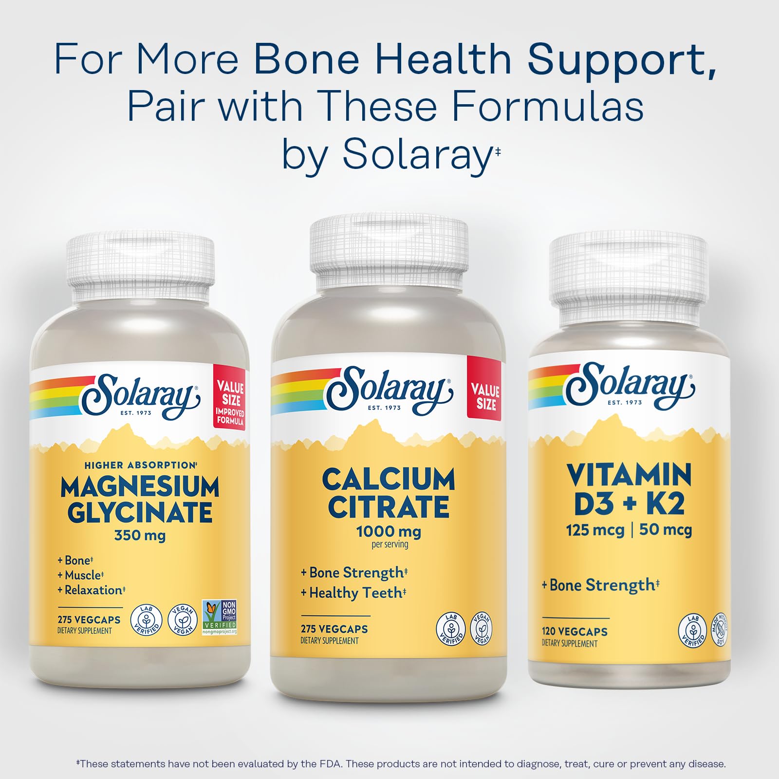 Solaray Calcium Citrate 1000mg - Chelated Calcium Supplement - Supports Bone Strength and Healthy Teeth - Easy to Digest - Maple Wellness Supplements