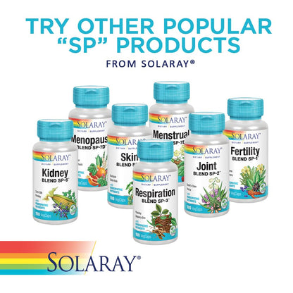SOLARAY Female Hormone Blend SP-7C | W/Black Cohosh, Dong Quai, Passion Flower, Wild Yam & More | 100 VegCaps, 50 Serv. - Maple Wellness Supplements