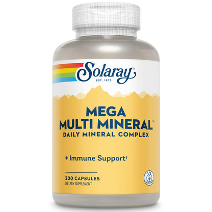 Solaray Mega Multi Mineral | 200 Capsules - Maple Wellness Supplements