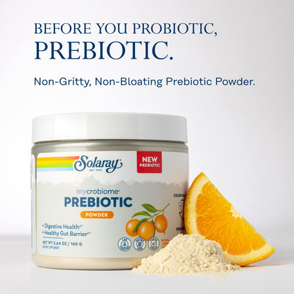SOLARAY Mycrobiome Prebiotic Powder, Prebiotics for Women and Men, Digestive Nutritional Supplements for Colon and Gut Health, Easy-to-Mix, Non-Bloating Formula, - Maple Wellness Supplements
