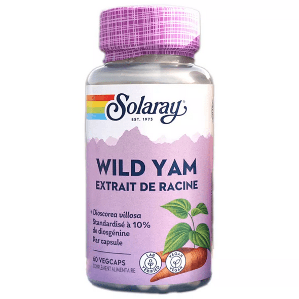 Solaray Wild Yam Root Extract 10% Diosgenin 60 vegetarian capsules - Maple Wellness Supplements