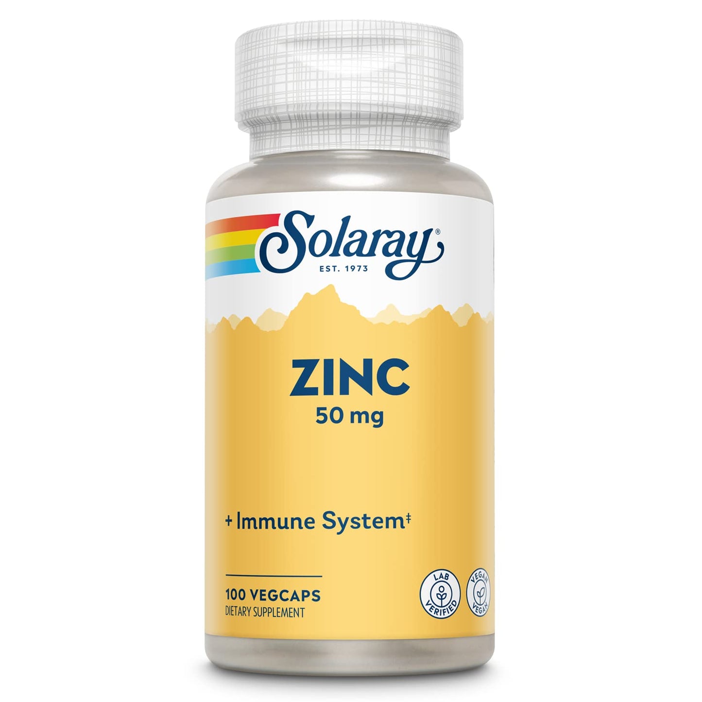 Solaray Zinc 50mg Immune Support Capsules, 100 Count, Vegan, Pumpkin Seed - Maple Wellness Supplements