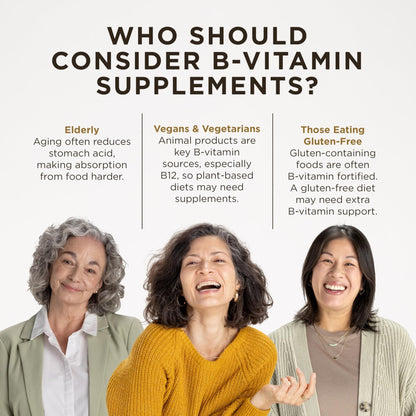 Solgar B-Complex "100", 100 Vegetable Capsules - Nervous System Support - Supports Energy Metabolism - Non-GMO, Vegan, Gluten Free, - Maple Wellness Supplements