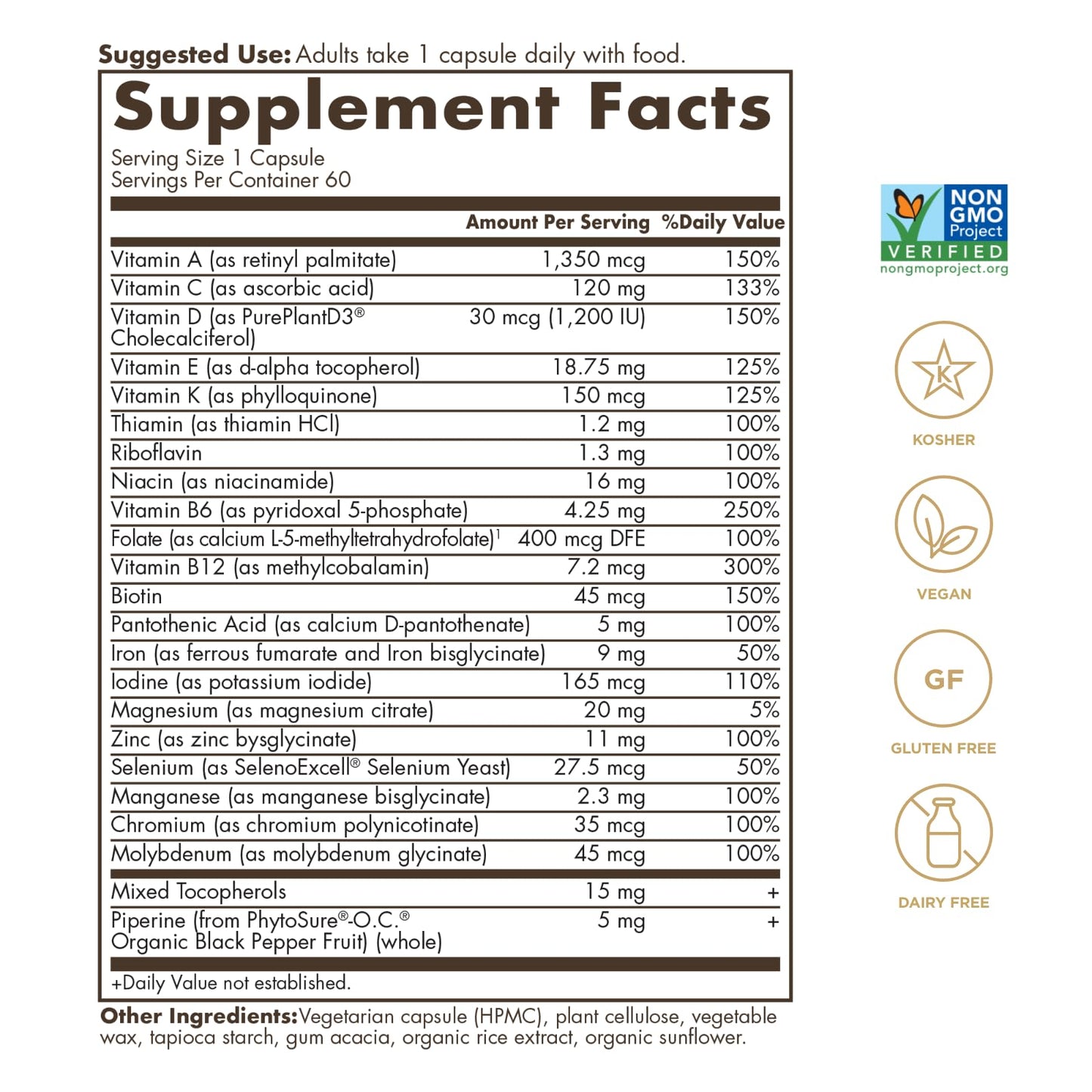SOLGAR One a Day Women & Mens Bundle:Daily Women's Multi Whole Body Support, 60 Servings + Daily Men's Multivitamin Whole Body Support Supplement, 60 Servings - Maple Wellness Supplements