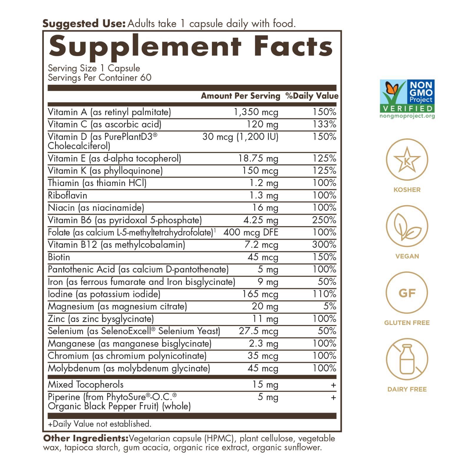 SOLGAR One a Day Women & Mens Bundle:Daily Women's Multi Whole Body Support, 60 Servings + Daily Men's Multivitamin Whole Body Support Supplement, 60 Servings - Maple Wellness Supplements