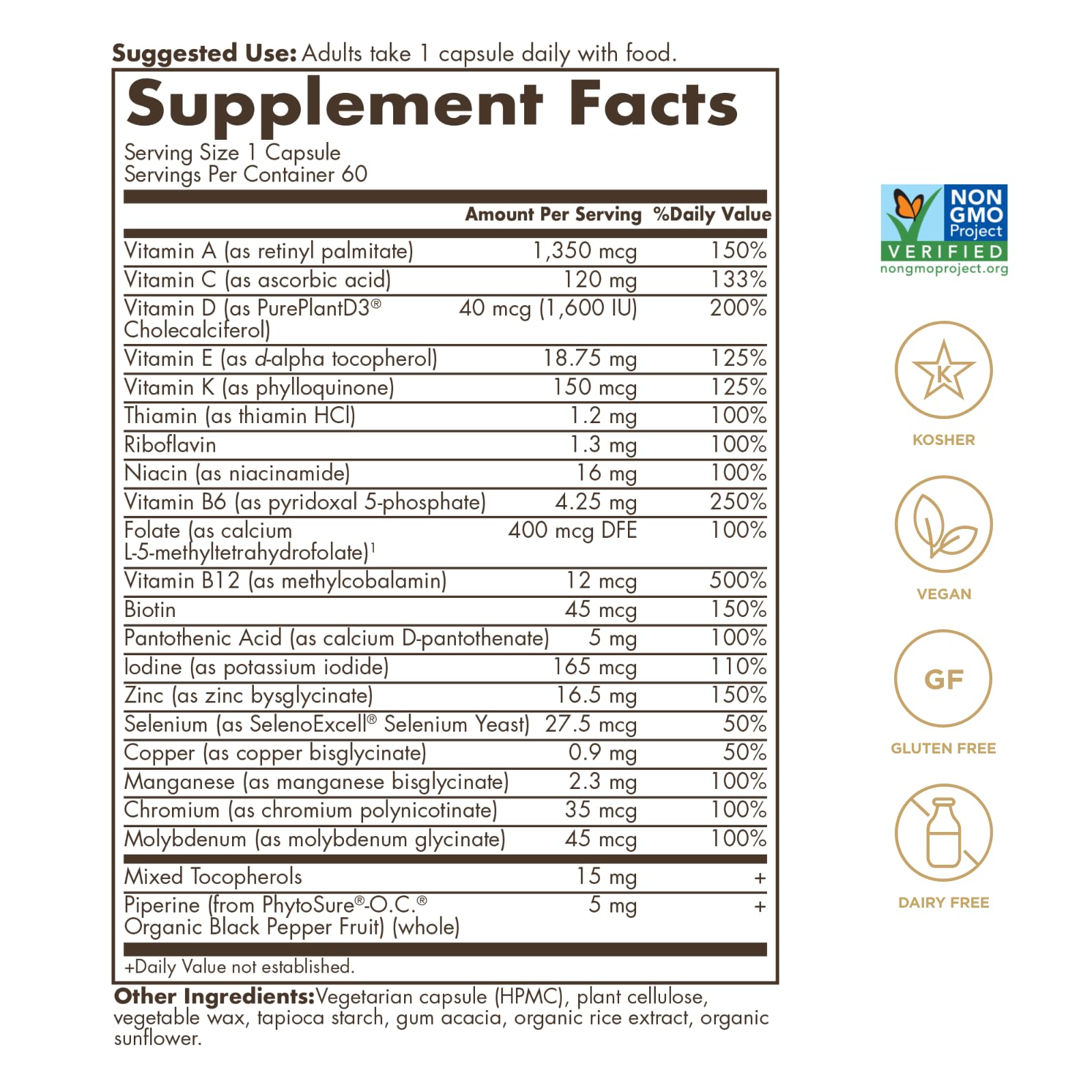 SOLGAR One a Day Women & Mens Bundle:Daily Women's Multi Whole Body Support, 60 Servings + Daily Men's Multivitamin Whole Body Support Supplement, 60 Servings - Maple Wellness Supplements