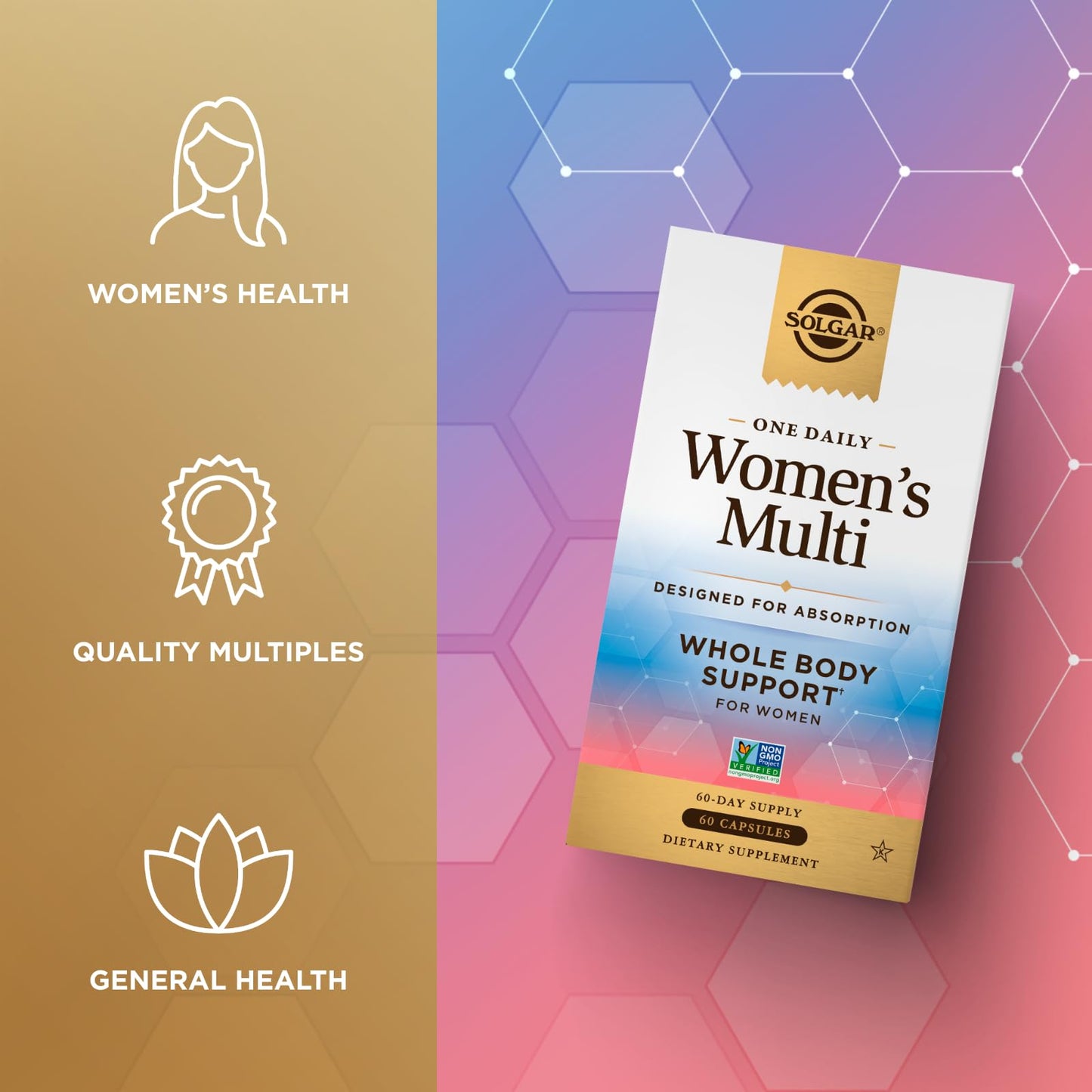 SOLGAR One a Day Women & Mens Bundle:Daily Women's Multi Whole Body Support, 60 Servings + Daily Men's Multivitamin Whole Body Support Supplement, 60 Servings - Maple Wellness Supplements