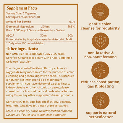 Solluna by Kimberly Snyder Oxygenated Magnesium Colon Cleanse with Asc2P — Gentle Detoxification and Bloating Relief — Fast Acting, Non-Laxative Detox for Digestive Health (90CT) Vegan & Non-GMO - Maple Wellness Supplements