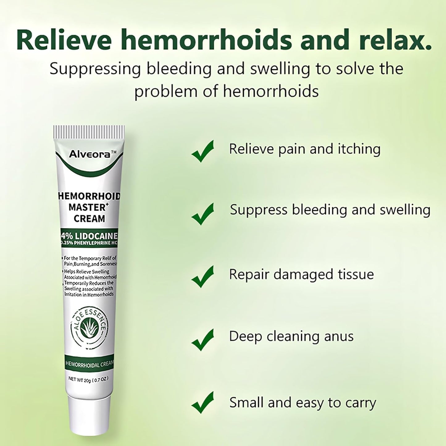 SOLUMIRA Perianal Care Cream, Hemorrhoid & Fissure Ointment with 4 Applicators, Relief Anal Pain, Itching, Swelling, Discomfort, Natural Herbs Fast Acting Ingredients - Maple Wellness Supplements