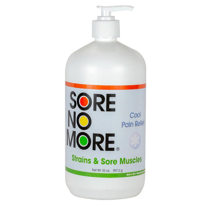 Sore No More Cool Relieving Gel for Aches & Pains in Muscles & Joints associated with Strains, Bruises & Sprains | Absorbs Quickly with a Refreshing Lemon Aroma | 32 oz Bottle with Pump - Maple Wellness Supplements