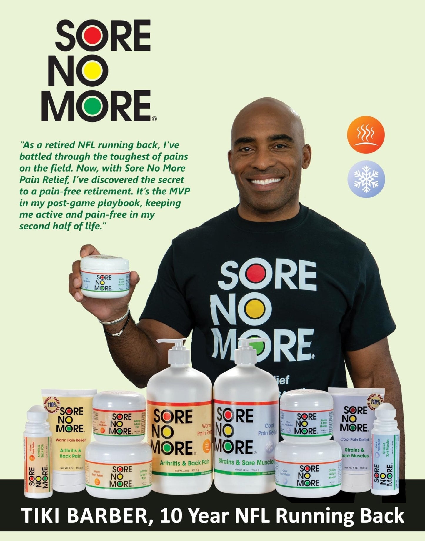 Sore No More Warm Arthritis Pain Relief Cream – Targeted Reliever for Back, Neck, Hands & Feet – Soothing & Fast-Acting Formula for Aches and Pains – Non-Greasy with Orange Aroma – 4 oz - Maple Wellness Supplements