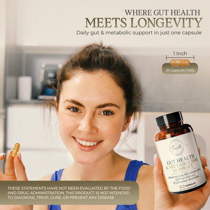 SORELLE SHOPPE Akkermansia Muciniphila Probiotic + Saffron + B Complex | Core Gut Health & Daily Wellness | Mood & Metabolism Support - Maple Wellness Supplements