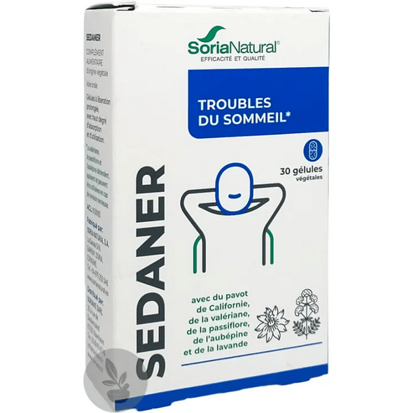 Soria Natural Sedaner Sleep Disorders 30 capsules - Maple Wellness Supplements