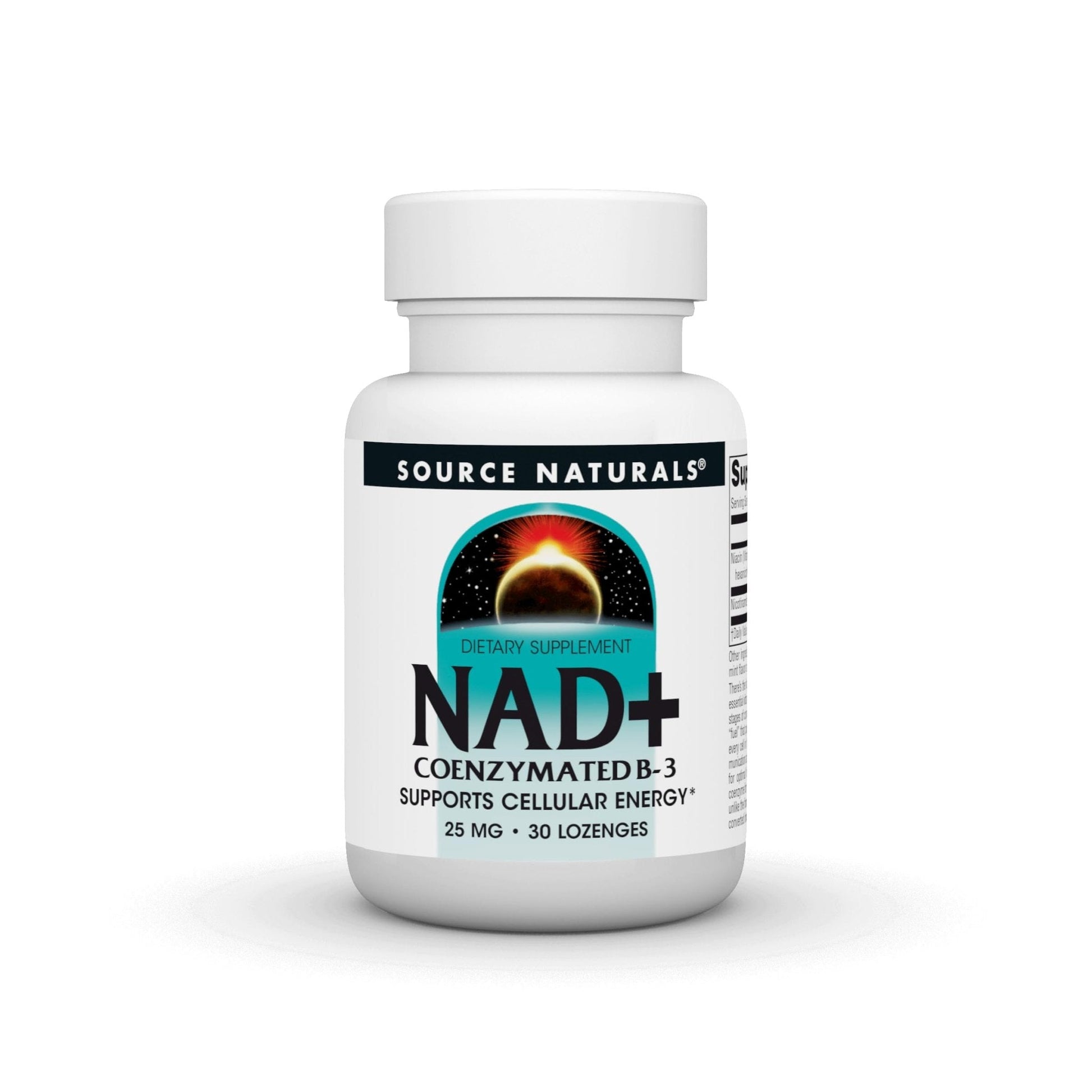 Source Naturals NAD+, Coenzymated B-3, Supports Cellular Energy*, 25 mg - 30 Lozenges - Maple Wellness Supplements