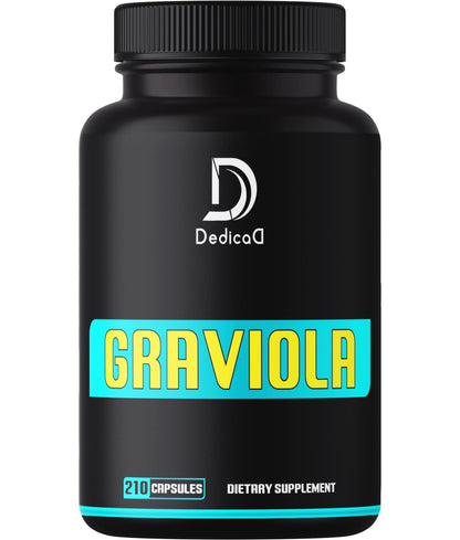Soursop Graviola Leaves Capsules - Soursop Fruit Advanced - 210 Counts for 105 Servings - Maple Wellness Supplements